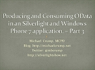 Producing and Consuming OData in a Silverlight and Windows Phone 7 application, Part 3