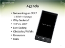 Recording of Webinar 'Networking with Sockets in Windows Phone' by Peter Kuhn