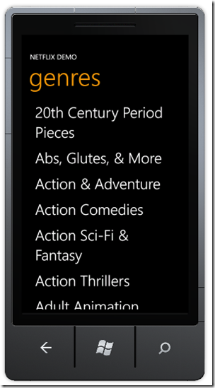 Genres in App