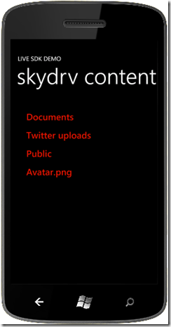 Skydrive Content